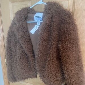 RSQ Tan Faux Fur Jacket